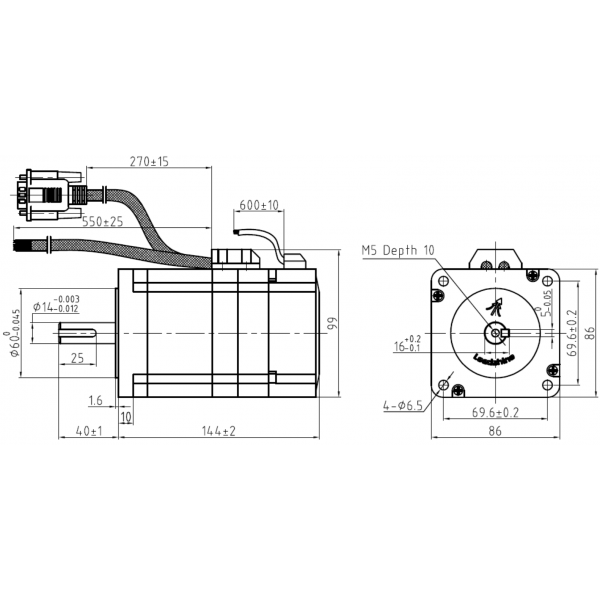 Servomoteur Hybride 4.5 Nm - Nema 34 - avec Frein