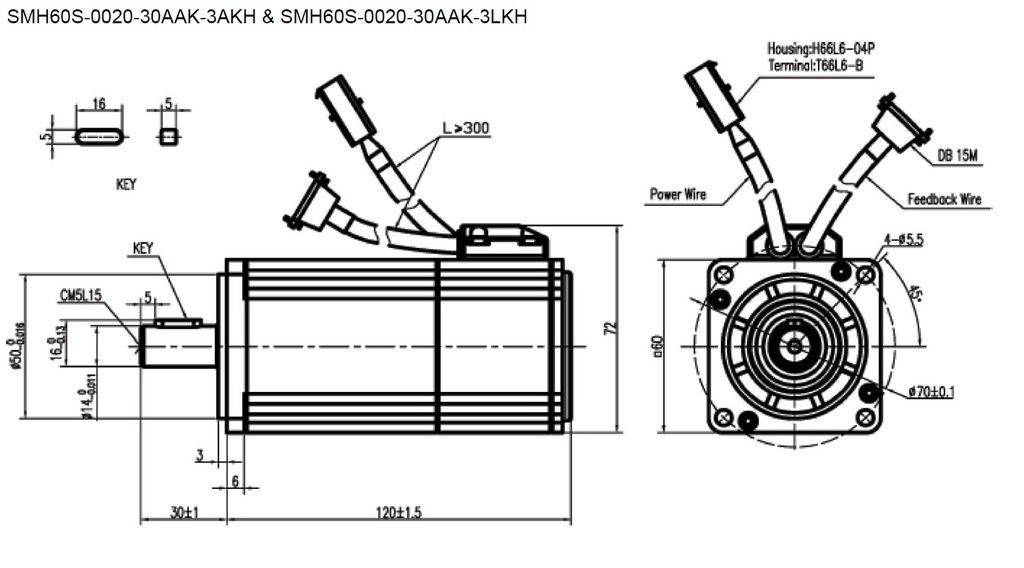 Servomoteur brushless AC Kinco 60mm - 200W - Série 2
