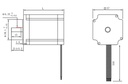 Moteur pas à pas 1.3 Nm - Nema 23 - 4A