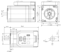 Servomoteur Hybride 1.3 Nm - Nema 23 avec driver Modbus intégré