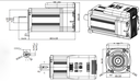 Servomoteur brushless DC Leadshine 48V DC avec frein - driver Modbus intégré