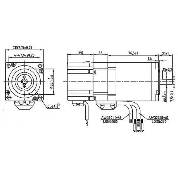 Servomoteur Hybride 2.3 Nm - Nema 23 - avec Frein