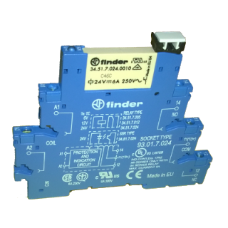 DIN rail Relay 24V 6A