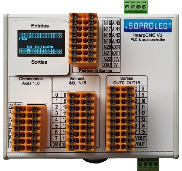 [ICNC3] CNC-PLC 6 axes SOPROLEC InterpCNC V3 USB / RS485 / Ethernet